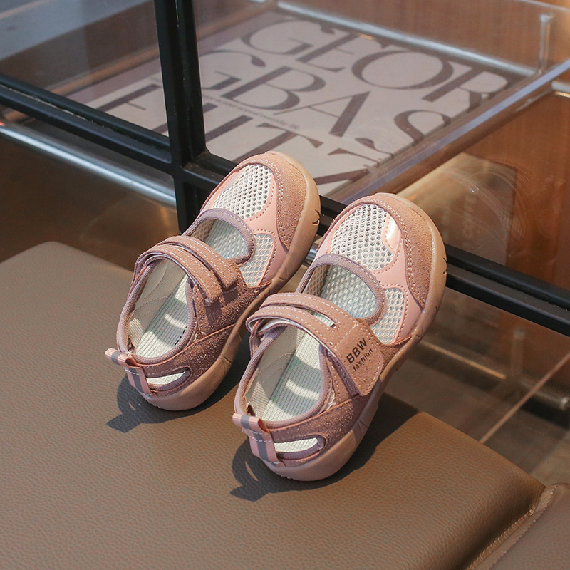 Velcro Strap Sandal - Toddler Kids Breathable Mesh Closed Toe