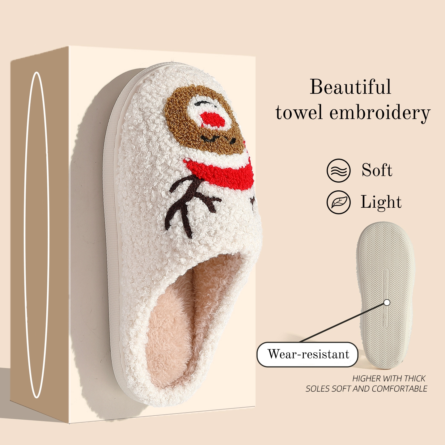 Men Shoes Size To Women - Christmas Women Warm Fashion Slippers Men