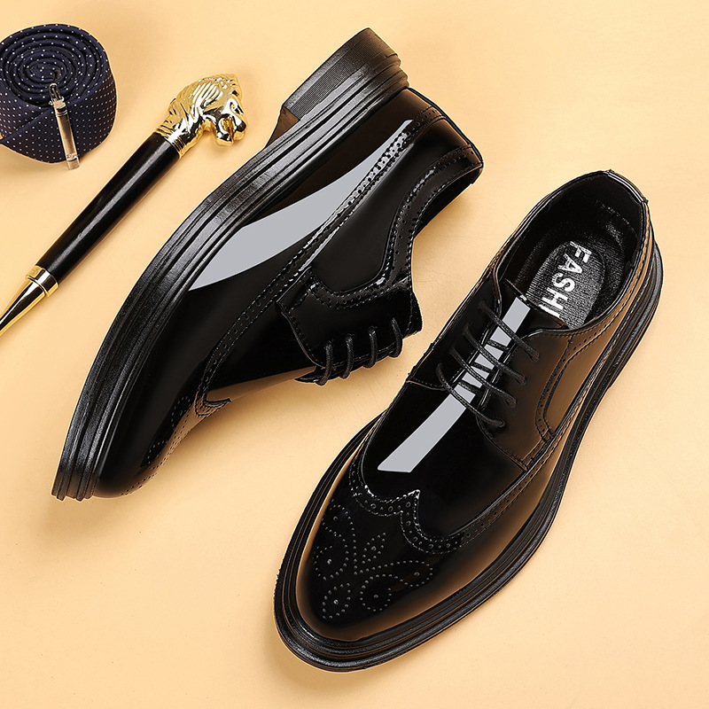 Men's Patent Leather Brogue Dr - Men Shoes For Wedding incelemesi ve fiyatı