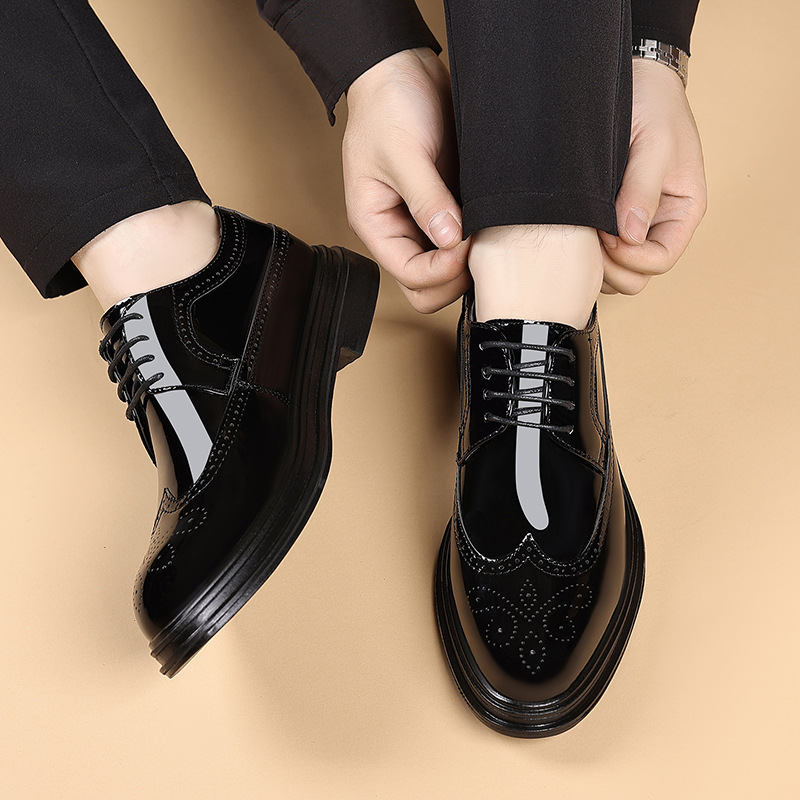 Men's Patent Leather Brogue Dr - Men Shoes For Wedding incelemesi ve fiyatı