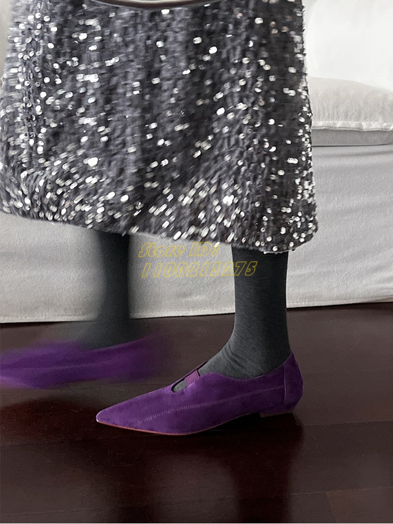 Purple Suede Pointy Toe Pumps  - Dress Shoe Pointed incelemesi ve fiyatı