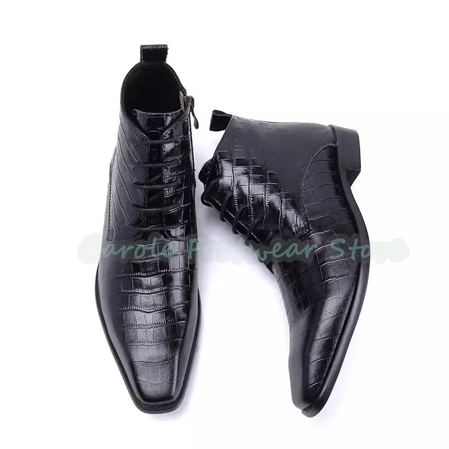 Fashion Genuine Leather Ankle  - Men Shoes For Wedding incelemesi ve fiyatı