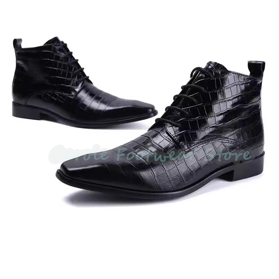 Fashion Genuine Leather Ankle  - Men Shoes For Wedding incelemesi ve fiyatı