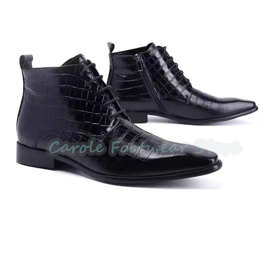 Fashion Genuine Leather Ankle  - Men Shoes For Wedding incelemesi ve fiyatı