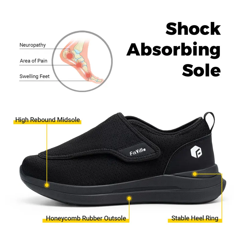 FitVille Extra Wide 2E Men'S D - Men'S Shoes Diabetic incelemesi ve fiyatı