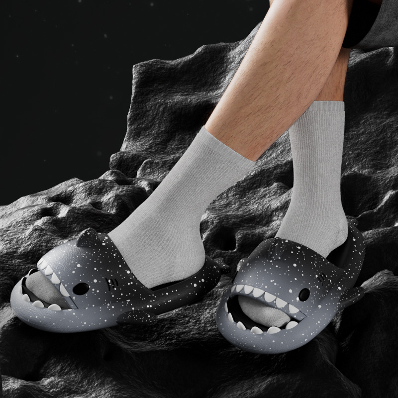 Cute Cartoon Shark Slippers Fo - Men'S Shoes With Platform incelemesi ve fiyatı