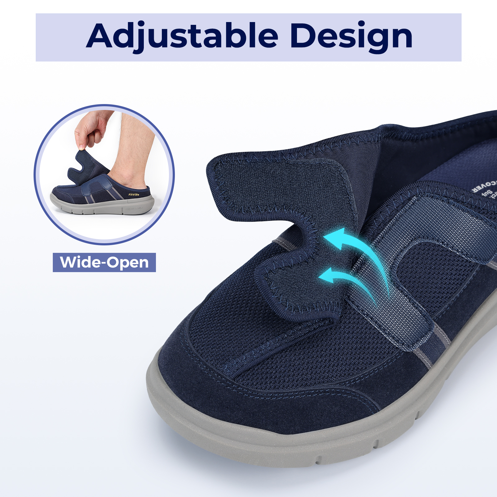 FitVille Wide Men's Sandals So - Men'S Shoes Diabetic incelemesi ve fiyatı
