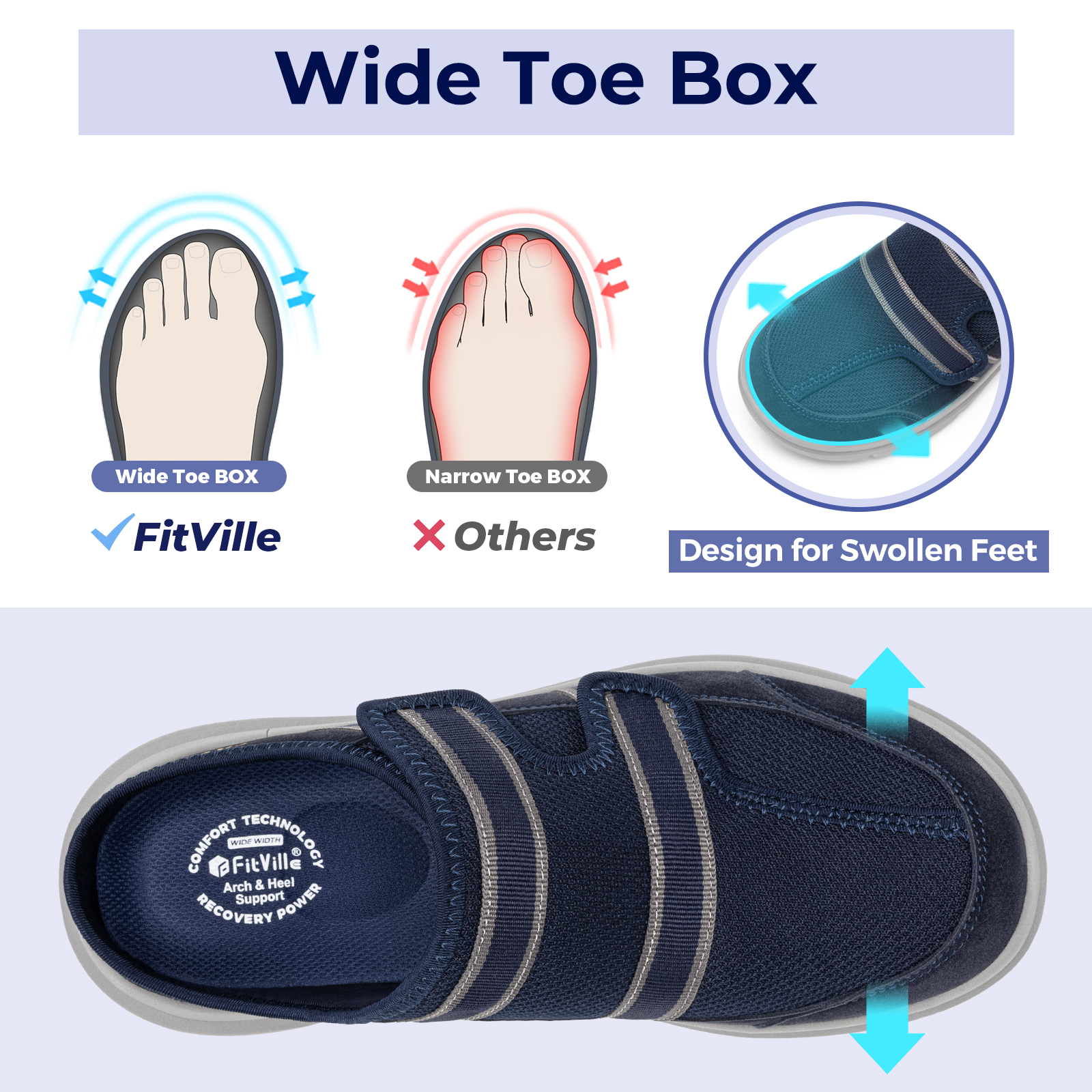 FitVille Wide Men's Sandals So - Men'S Shoes Diabetic incelemesi ve fiyatı