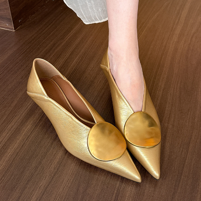 Luxury Women Metal Buckle Desi - Dress Shoe Pointed incelemesi ve fiyatı