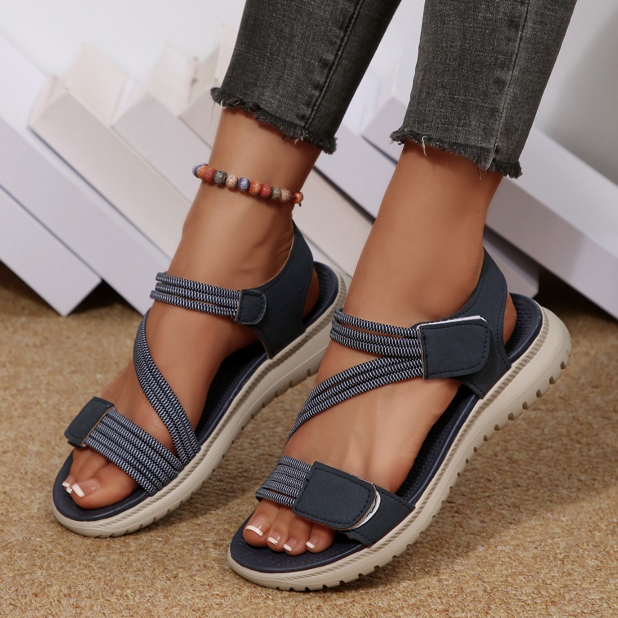 New 2026 Women's Summer Stitch - Velcro Strap Sandal incelemesi ve fiyatı