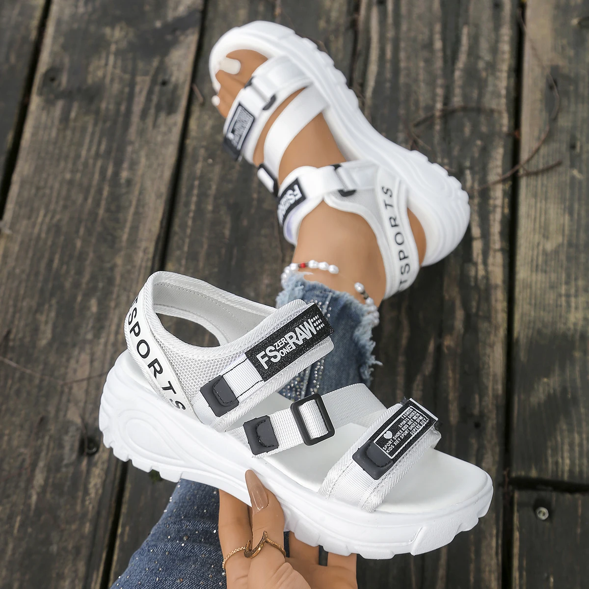 Women Platform Wedge Sandals S - Velcro Strap Sandal incelemesi ve fiyatı