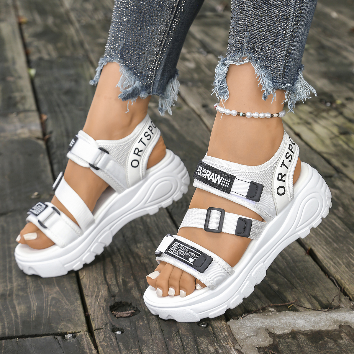 Women Platform Wedge Sandals S - Velcro Strap Sandal incelemesi ve fiyatı