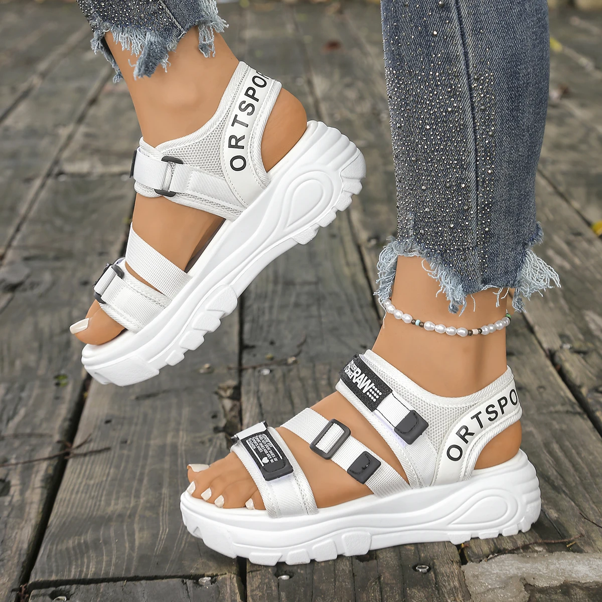 Women Platform Wedge Sandals S - Velcro Strap Sandal incelemesi ve fiyatı