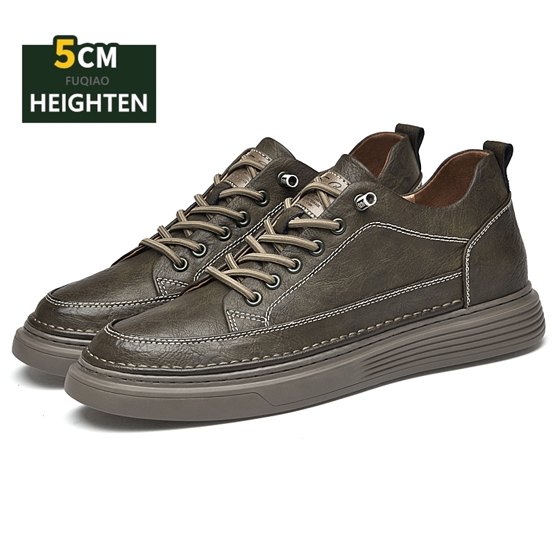 5cm Height Increase Leather Sh - Men'S Shoes Comfortable Walking incelemesi ve fiyatı