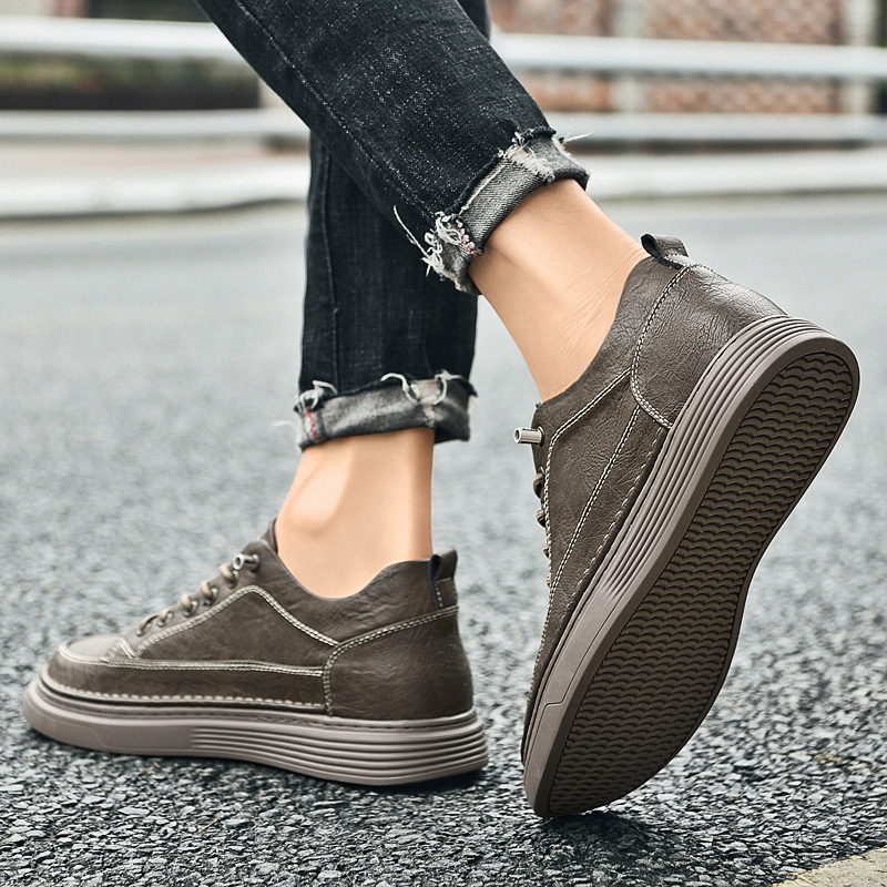 5cm Height Increase Leather Sh - Men'S Shoes Comfortable Walking incelemesi ve fiyatı