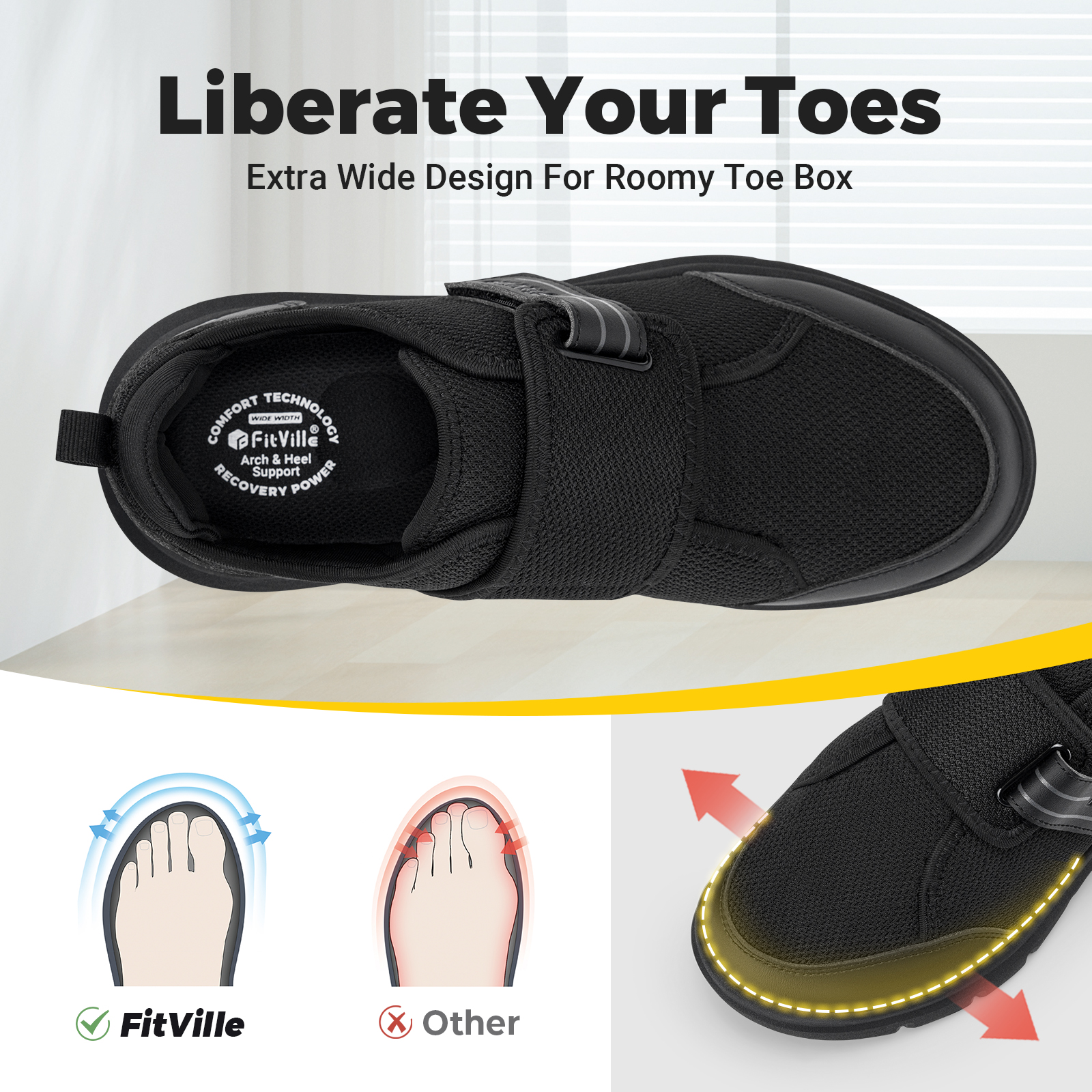 FitVille Diabetic Shoes for Me - Men'S Shoes Diabetic incelemesi ve fiyatı