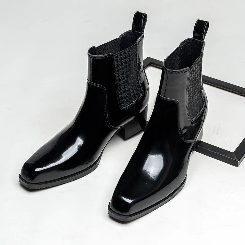 Luxury Patent Leather Mens Ank - Men Shoes For Wedding incelemesi ve fiyatı