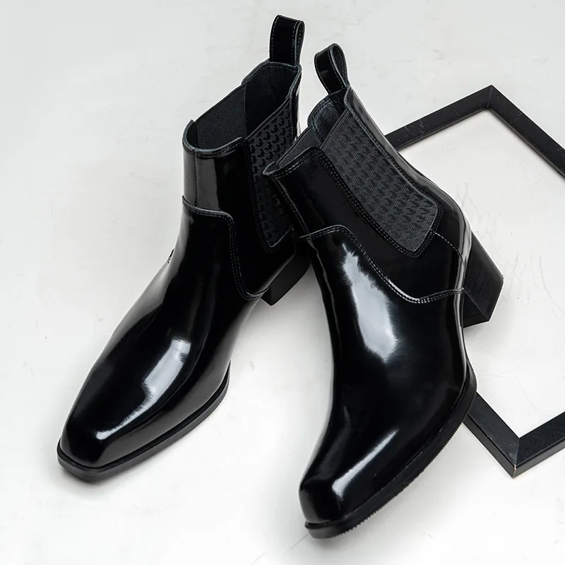 Luxury Patent Leather Mens Ank - Men Shoes For Wedding incelemesi ve fiyatı