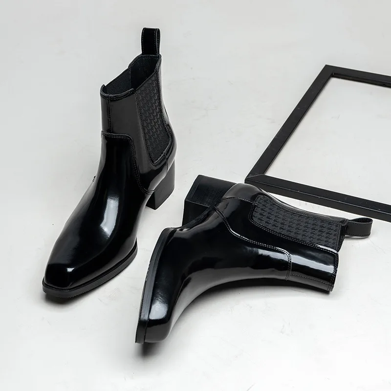 Luxury Patent Leather Mens Ank - Men Shoes For Wedding incelemesi ve fiyatı