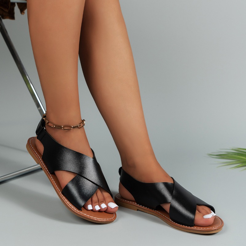 Summer New Flat Sandals for Wo - Velcro Strap Sandal incelemesi ve fiyatı