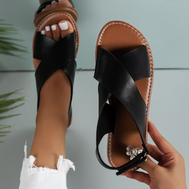 Summer New Flat Sandals for Wo - Velcro Strap Sandal incelemesi ve fiyatı