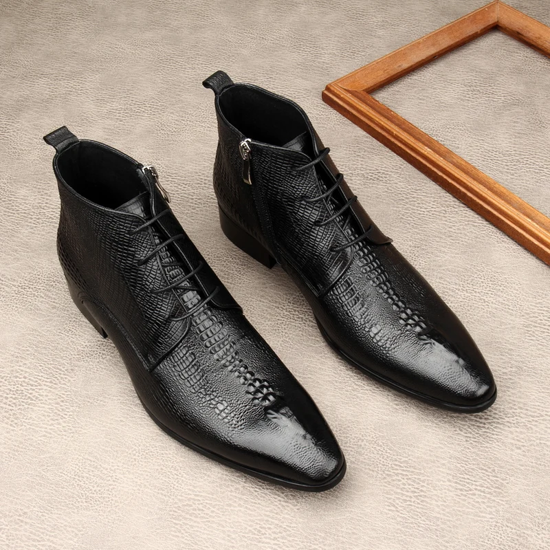 Luxury Mens Genuine Leather Bo - Men Shoes For Wedding incelemesi ve fiyatı