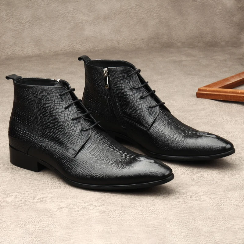 Luxury Mens Genuine Leather Bo - Men Shoes For Wedding incelemesi ve fiyatı